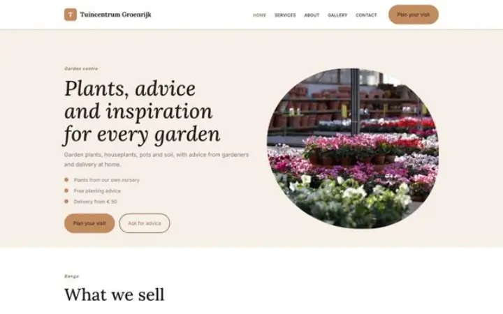 थीम Tuincentrum Groenrijk