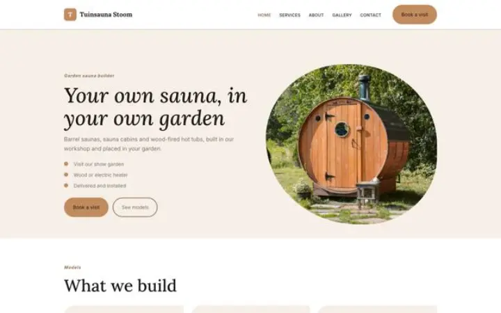 थीम Tuinsauna Stoom