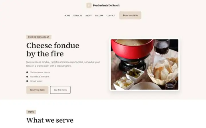 थीम Fonduehuis De Smelt
