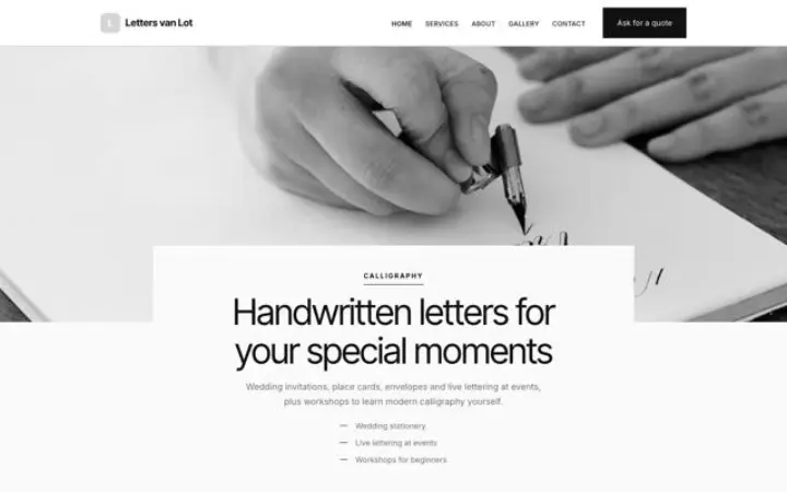 थीम Letters van Lot