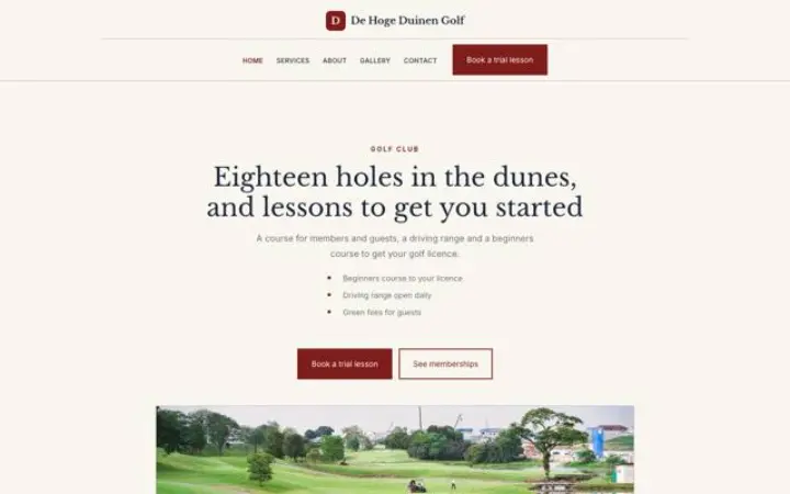 थीम De Hoge Duinen Golf