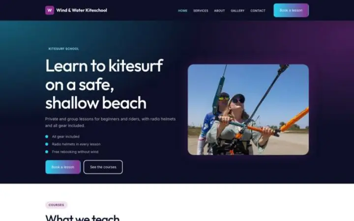 थीम Wind & Water Kiteschool